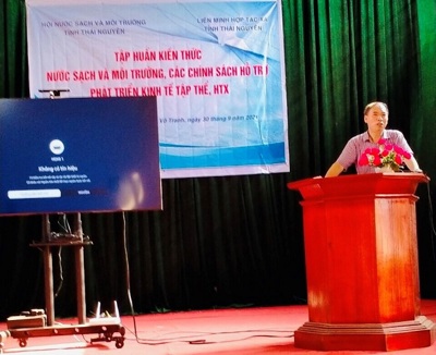 Thái Nguyên: Tập huấn kiến thức nước sạch và môi trường và các chính sách hỗ trợ phát triển kinh tế hợp tác